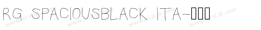 RG SPACIOUSBLACK ITA字体转换